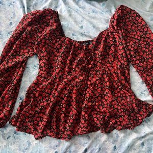 Nasty gal flowy floral top